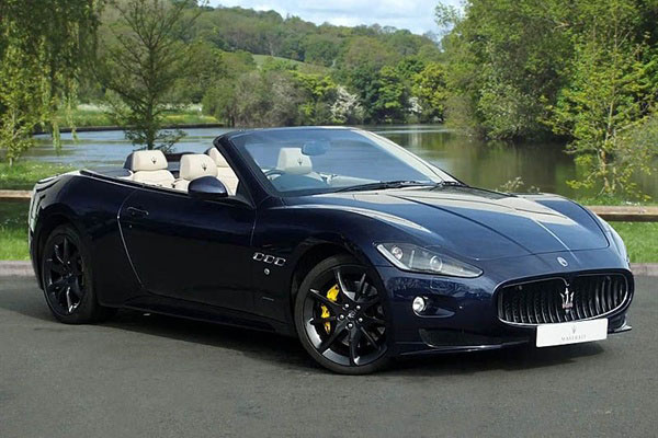 Maserati parked in scenic location near Manchester