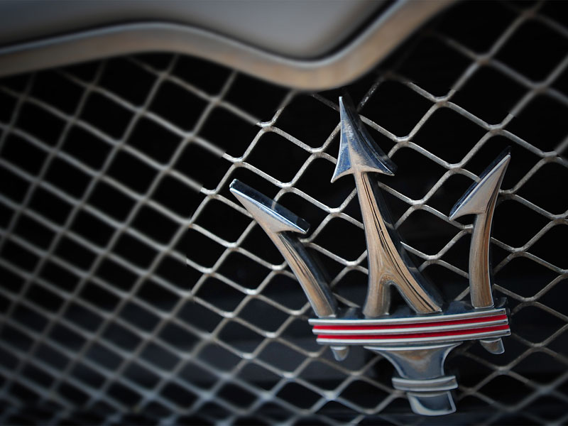 Maserati badge on grill